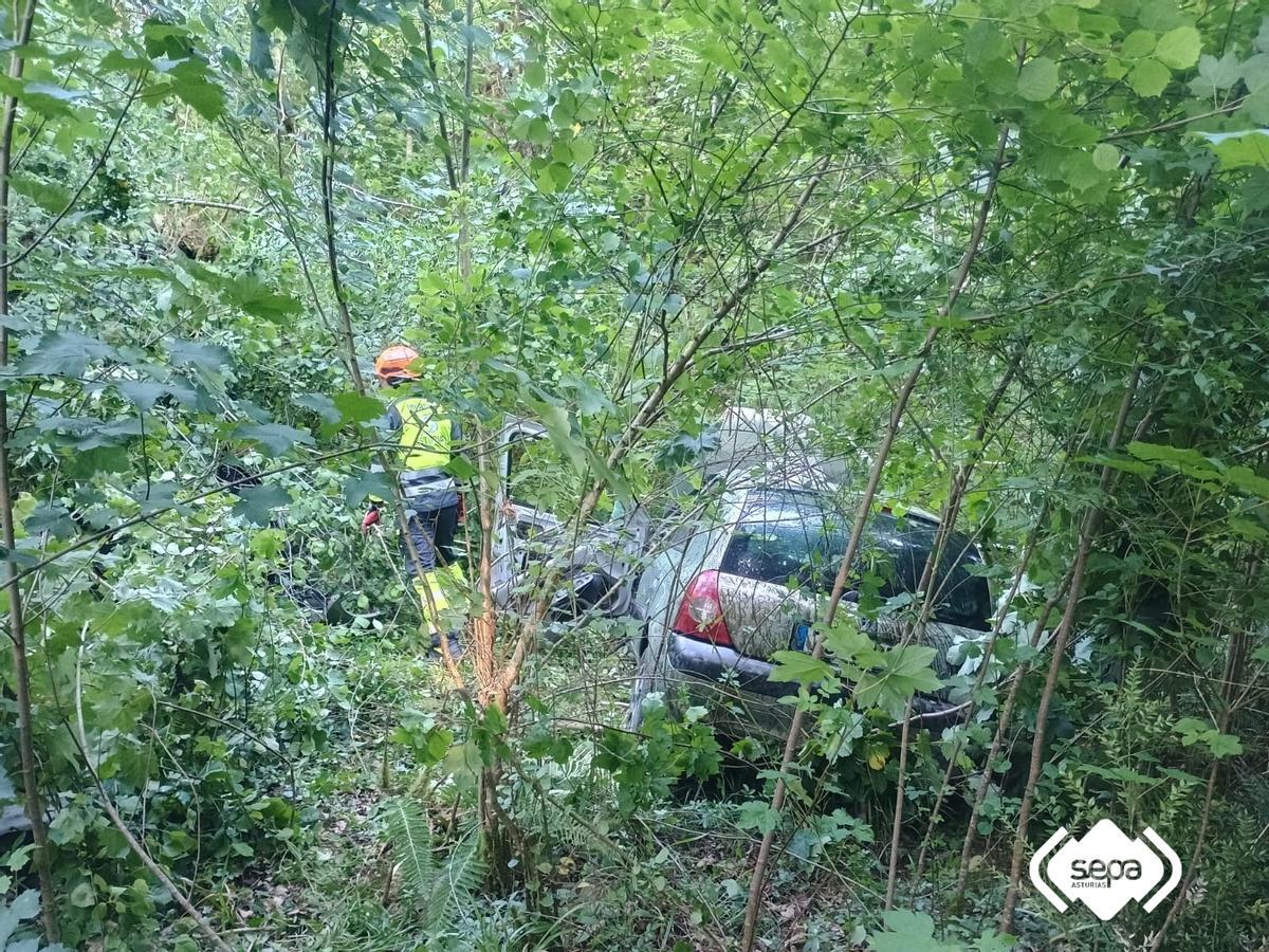 El vehículo accidentado.