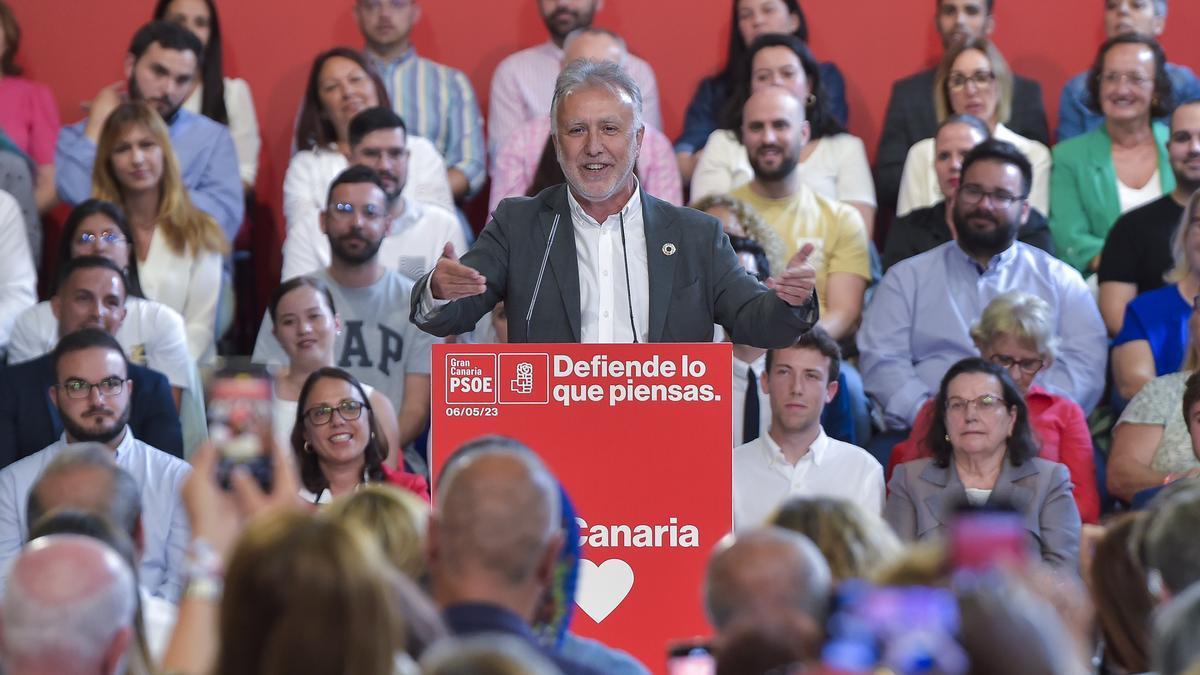 Elecciones Autonómicas Canarias 2023: Mitin de Ángel Víctor Torres en Las Palmas de Gran Canaria