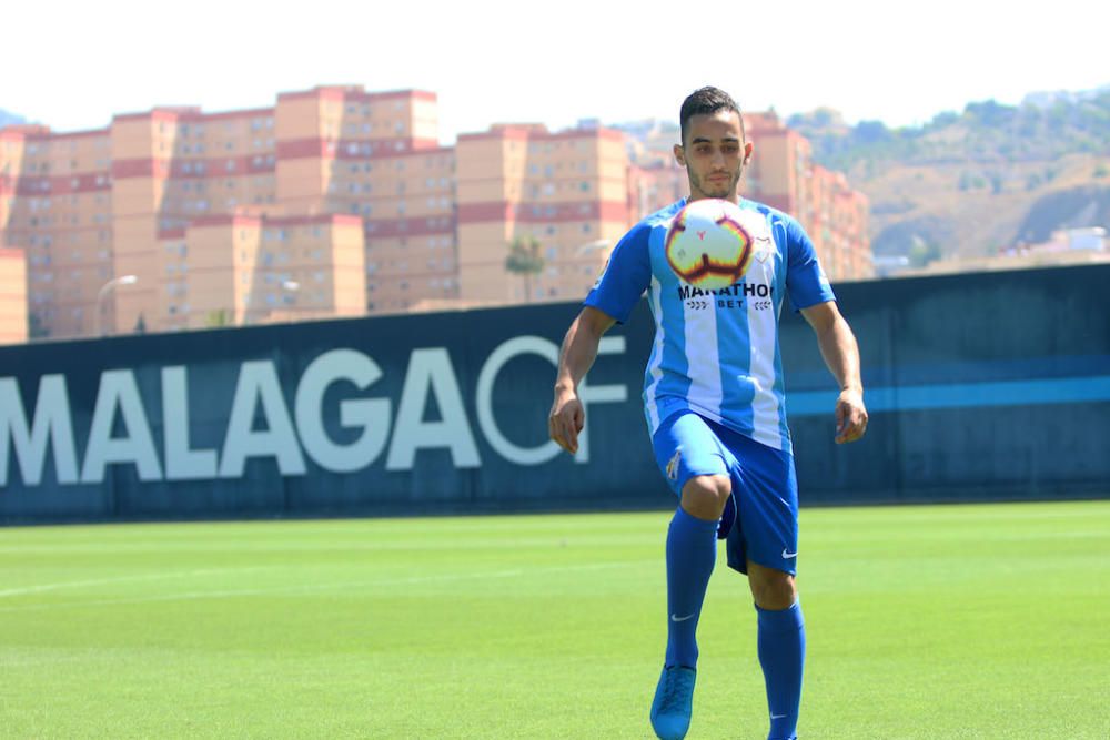 Presentación de Badr Boulahroud como nuevo jugador del Málaga CF.