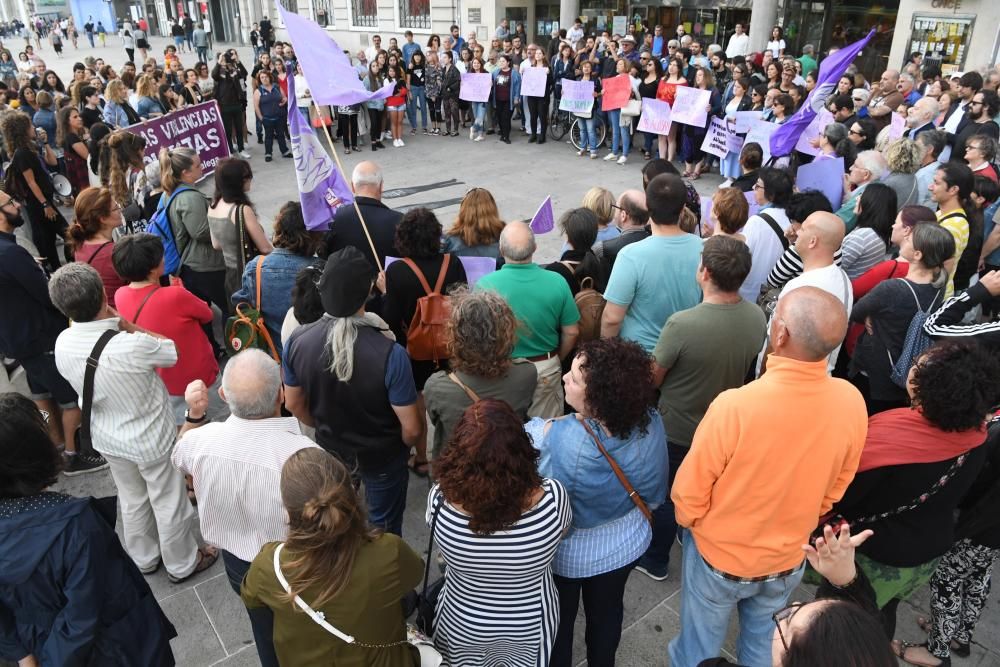 Protesta en A Coruña contra la violencia machista