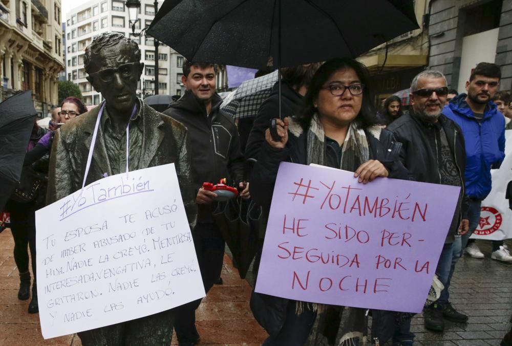 Actos de protesta en Oviedo contra la violencia machista