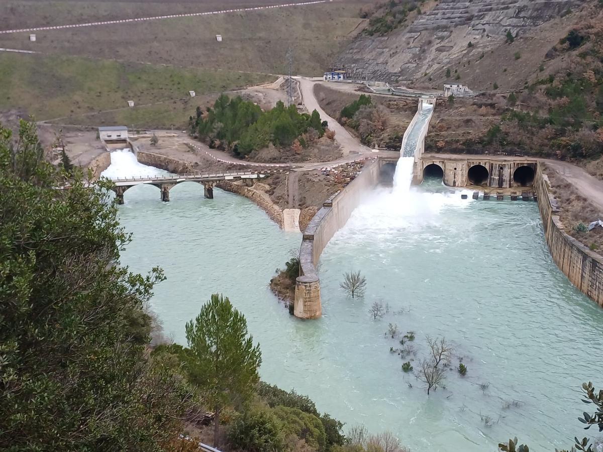 Imagen del embalse de Yesa de este miércoles.