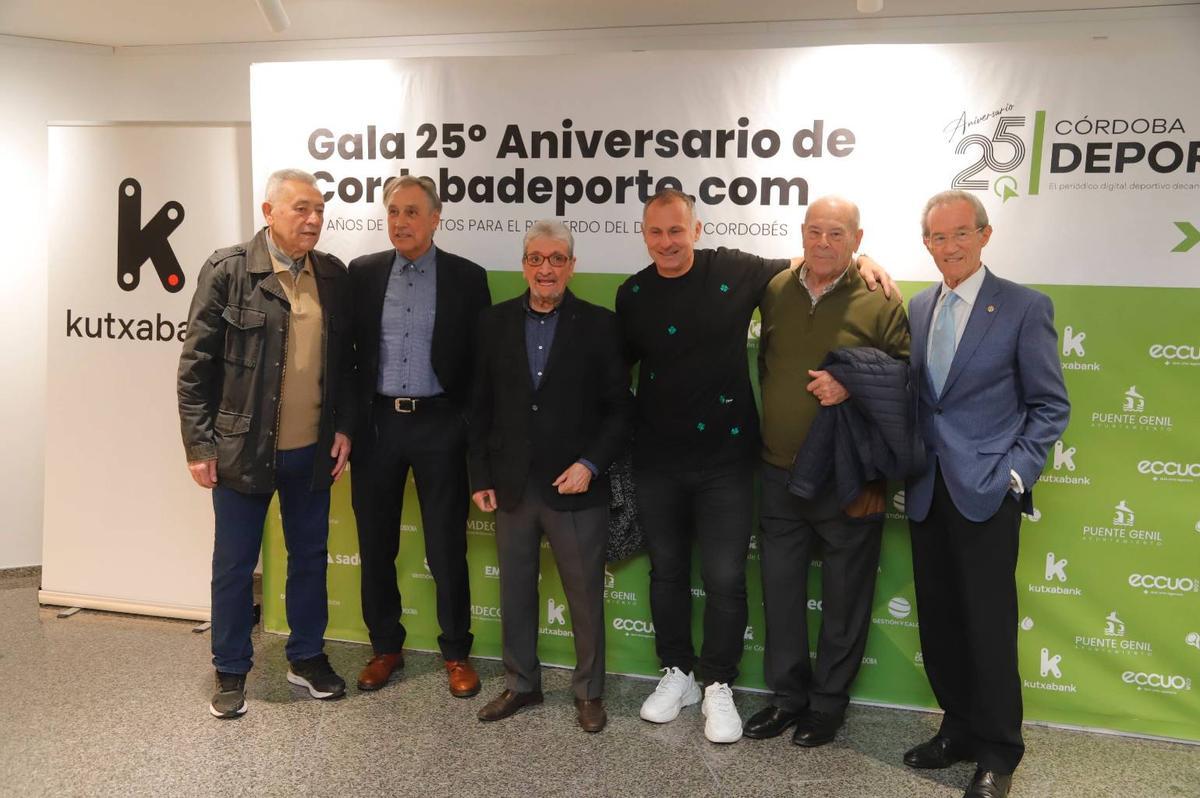Escalante, Portugal, Jaén, Javi Moreno, Reina y Guillén del Castillo, en la gala de premios.