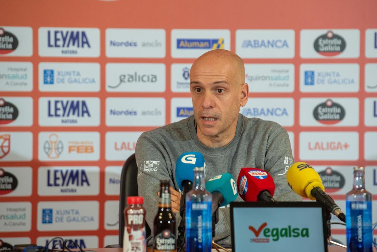 Carles Marco, en la sala de prensa del Coliseum.