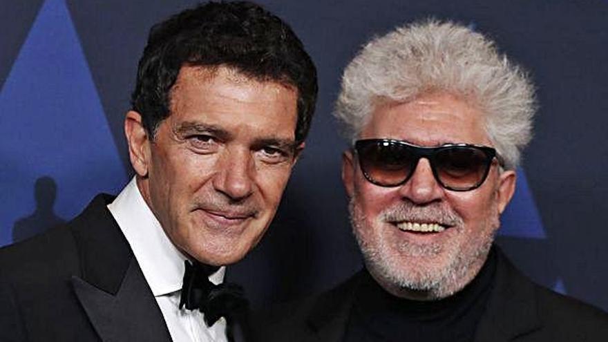 Antonio Banderas y Pedro Almodóvar.