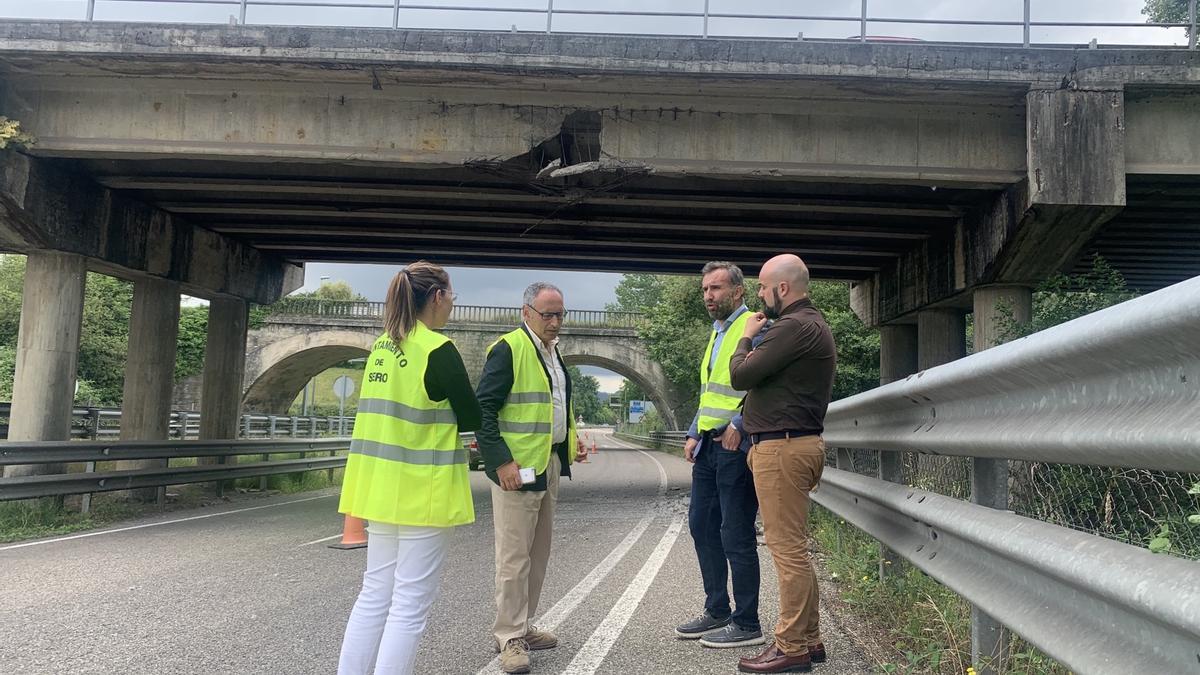 Estado en que quedó el puente tras el suceso