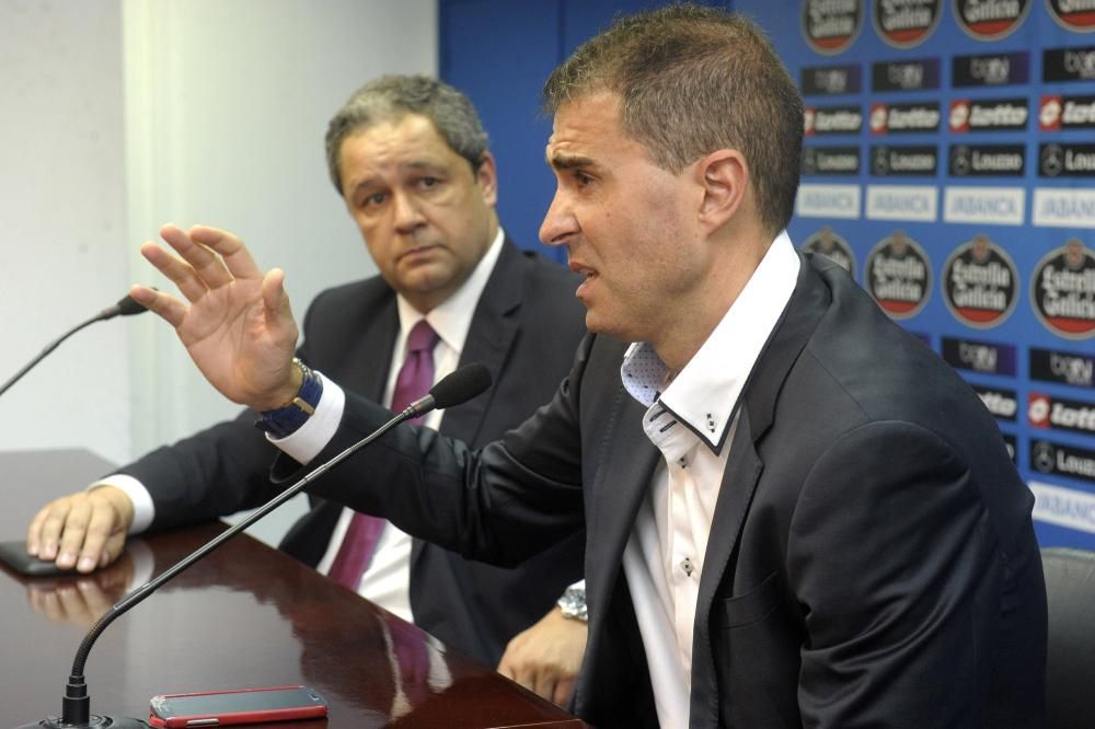 Presentación de Gaizka Garitano como nuevo entrenador del Deportivo