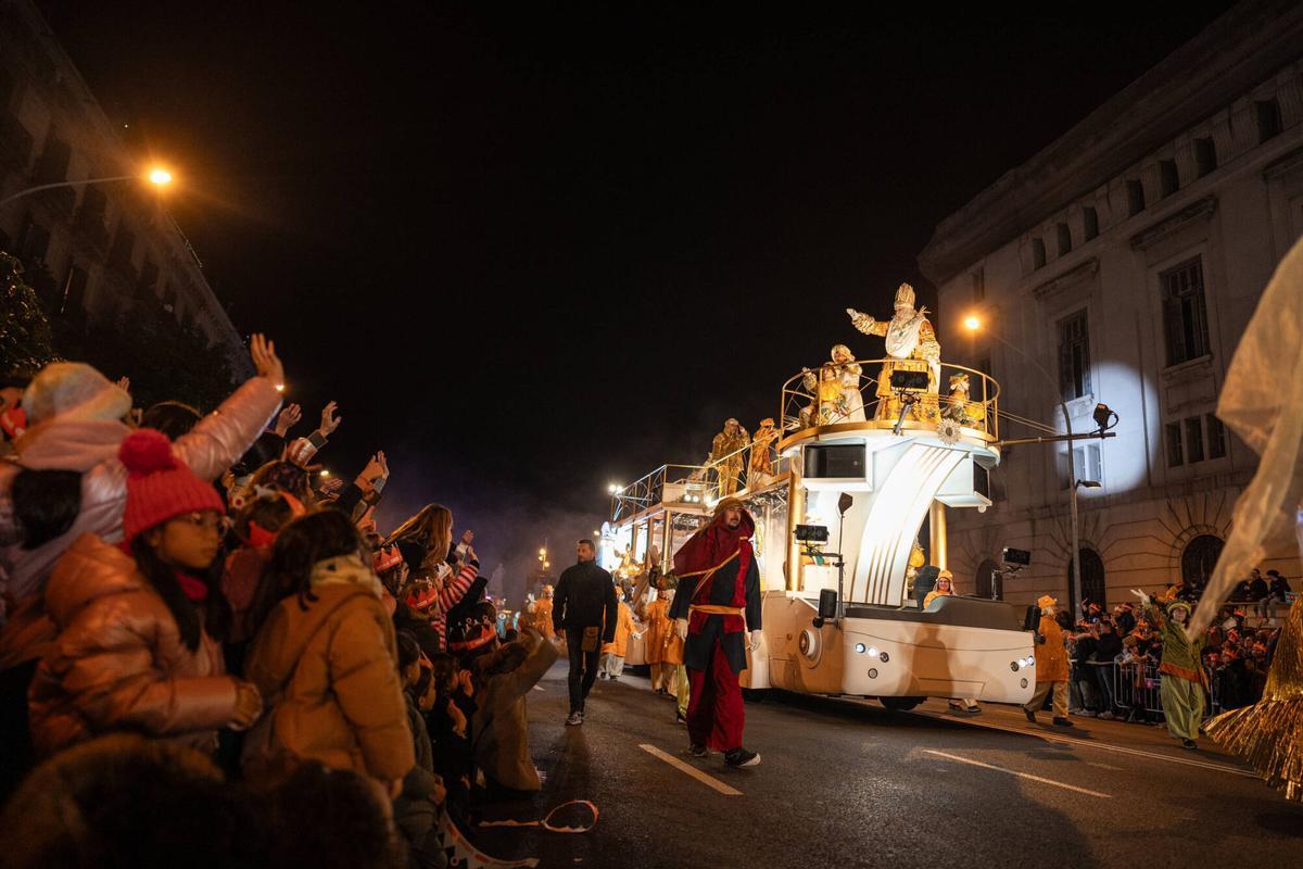 La cabalgata de reyes magos en Barcelona