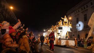 La cabalgata de reyes magos en Barcelona