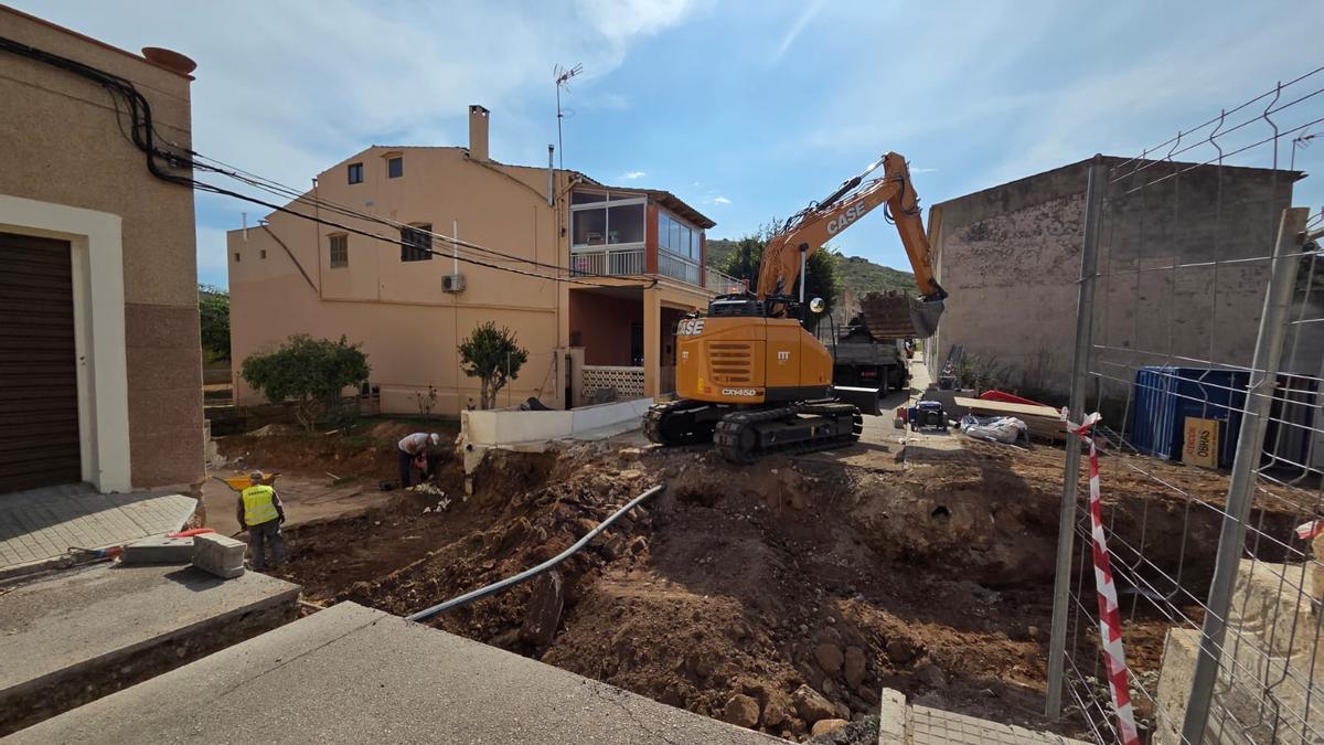 Han empezado las obras en Son Carrió para evitar inundaciones.