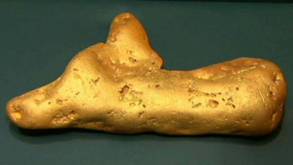 Imágen de piedra de oro encontrada en Australia