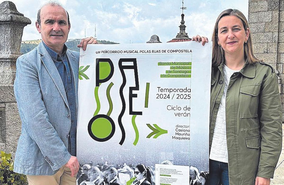 Casiano Mouriño y Míriam Louzao, en la presentación