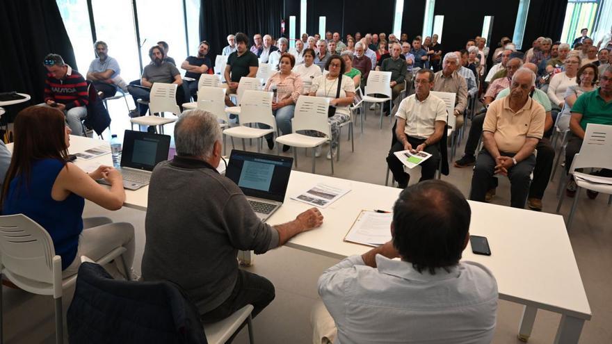 Un momento de la asamblea de la comunidad de montes de Salcedo.