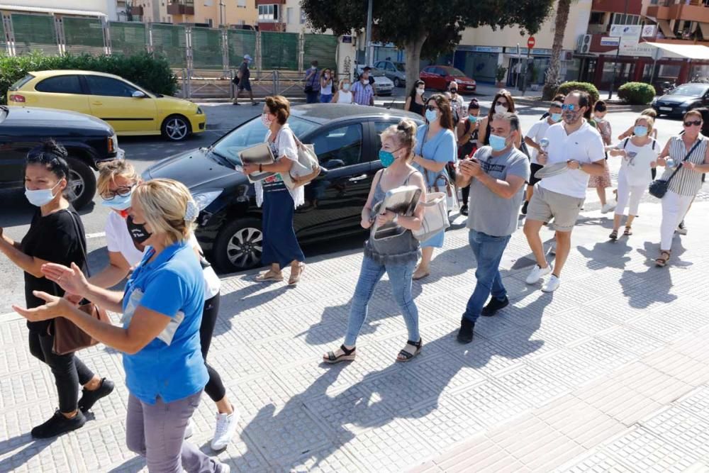 Manifestación de los comerciantes.