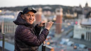 Cholo Sotil, exjugador del Barça, en su última visita a Barcelona.