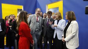 Illa, Moret y Marín, en el stand de Barcelona en Fitur.