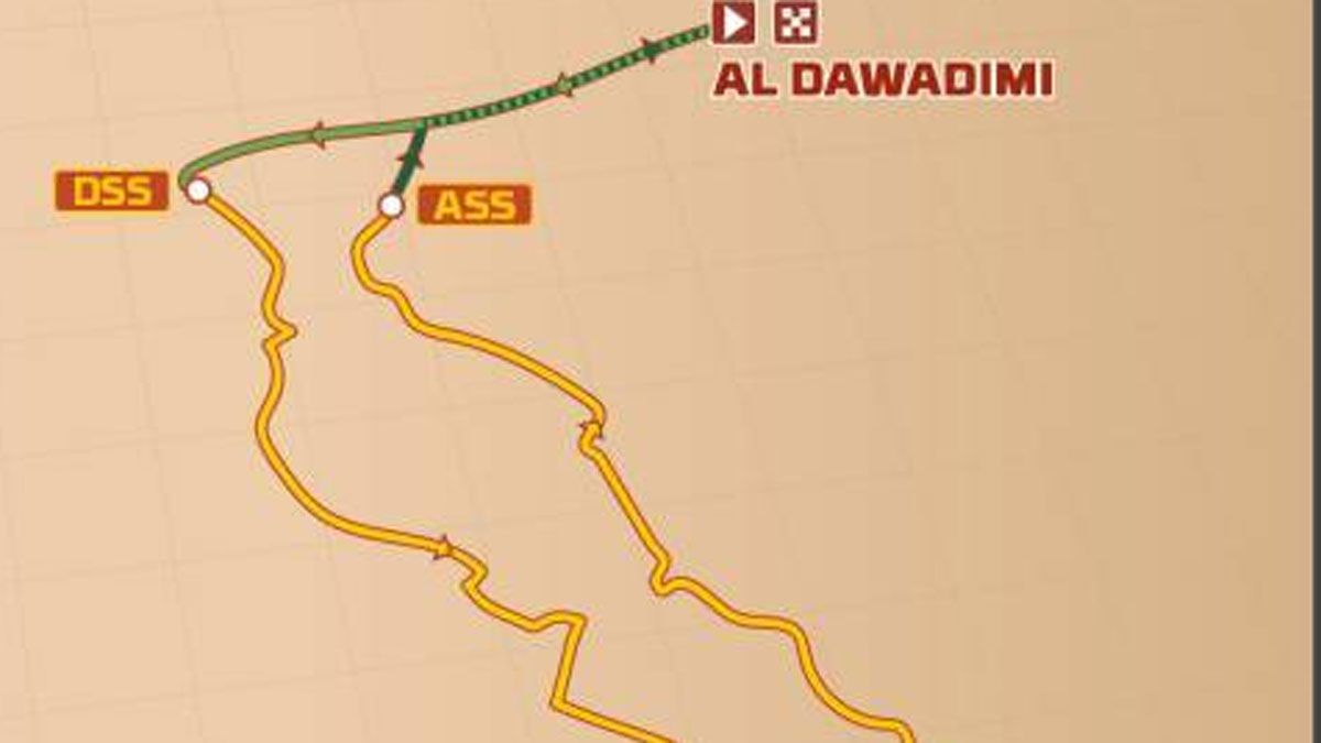 Así queda la especial de este domingo, con recorrido acortado y en bucle entorno a Al Dawadimi