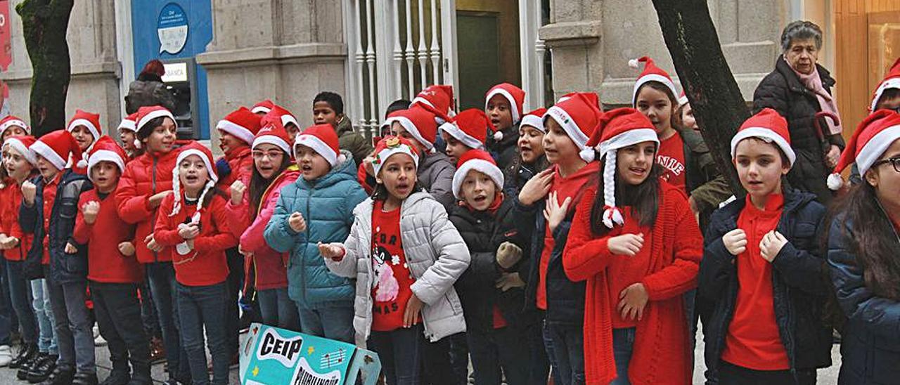 Acto navideño en la rúa do Paseo.   | // IÑAKI OSORIO