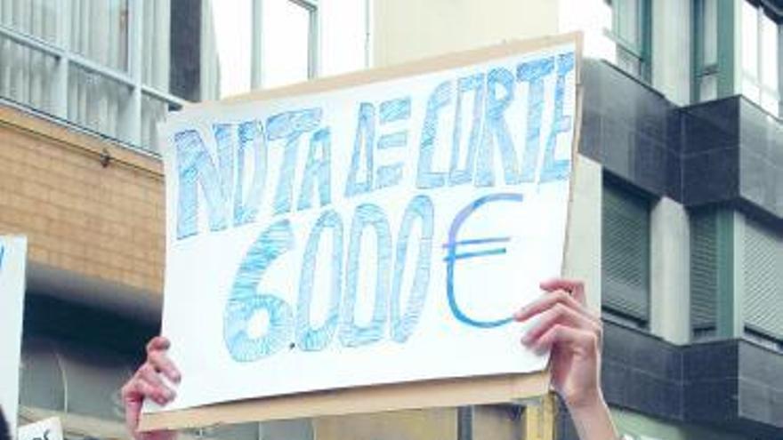 Manifestación de estudiantes de Medicina en Oviedo el pasado abril.