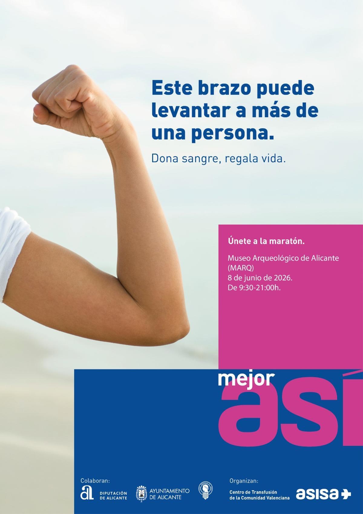 Cartel que invita a donar para ayudar a salvar vidas y a los hospitales