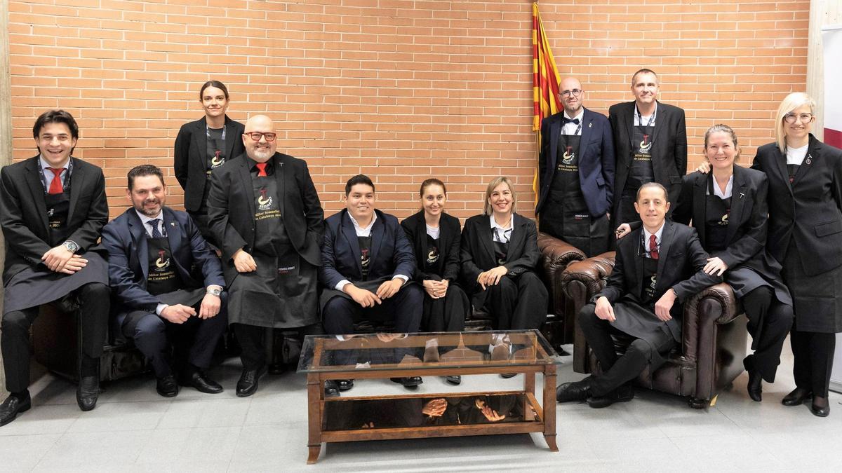 Los participantes en el concurso Mejor Sumiller de Catalunya 2026.