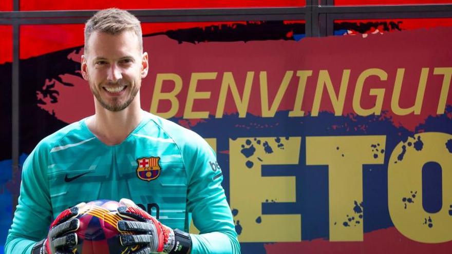 Neto, amb la samarreta del Barça