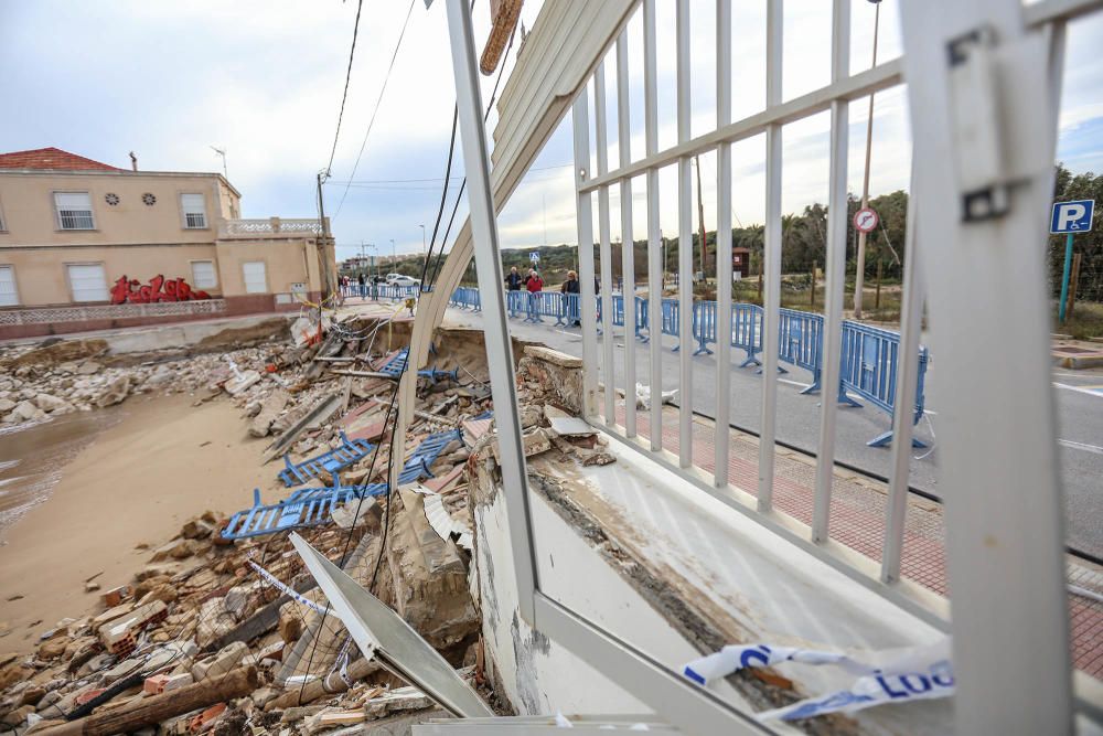 Playa Babilonia, completamente destruida