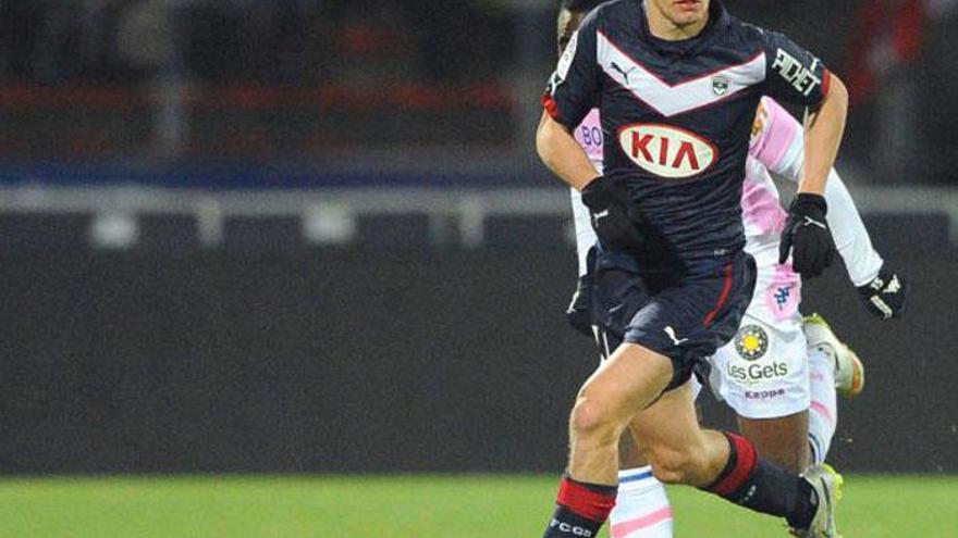 El jugador francés, con la camiseta del Girondins.