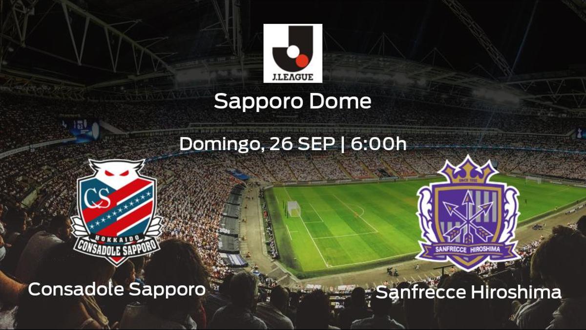 Jornada 30 de Liga Japonesa J1: previa del encuentro Consadole Sapporo - Sanfrecce Hiroshima