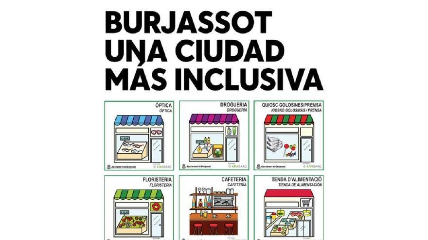 El Ayuntamiento de Burjassot impulsa la inclusión con 180 pictogramas en comercios para personas con TEA