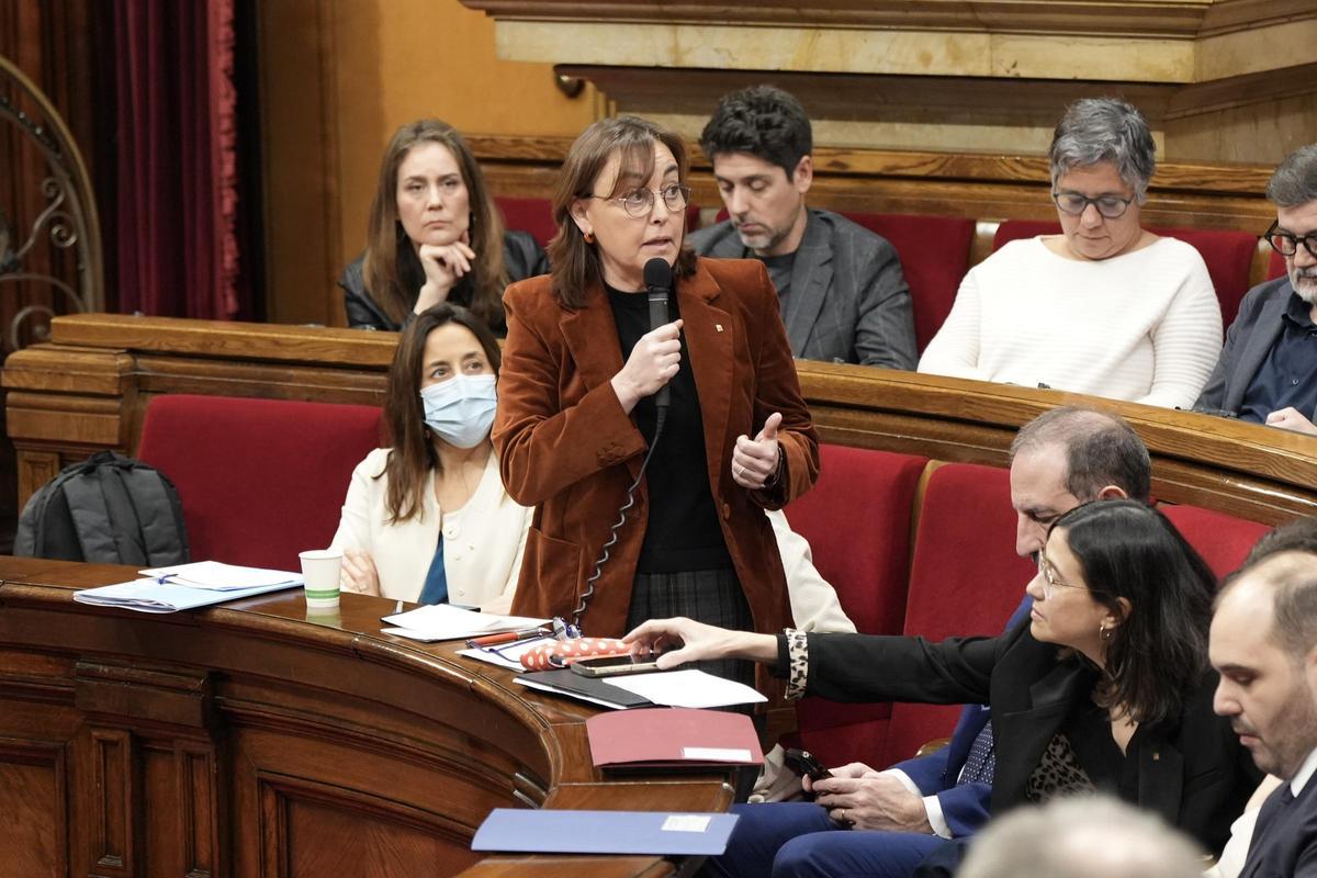 La consellera de Territori, Sílvia Paneque, aquest dimecres a la sessió de control al Parlament