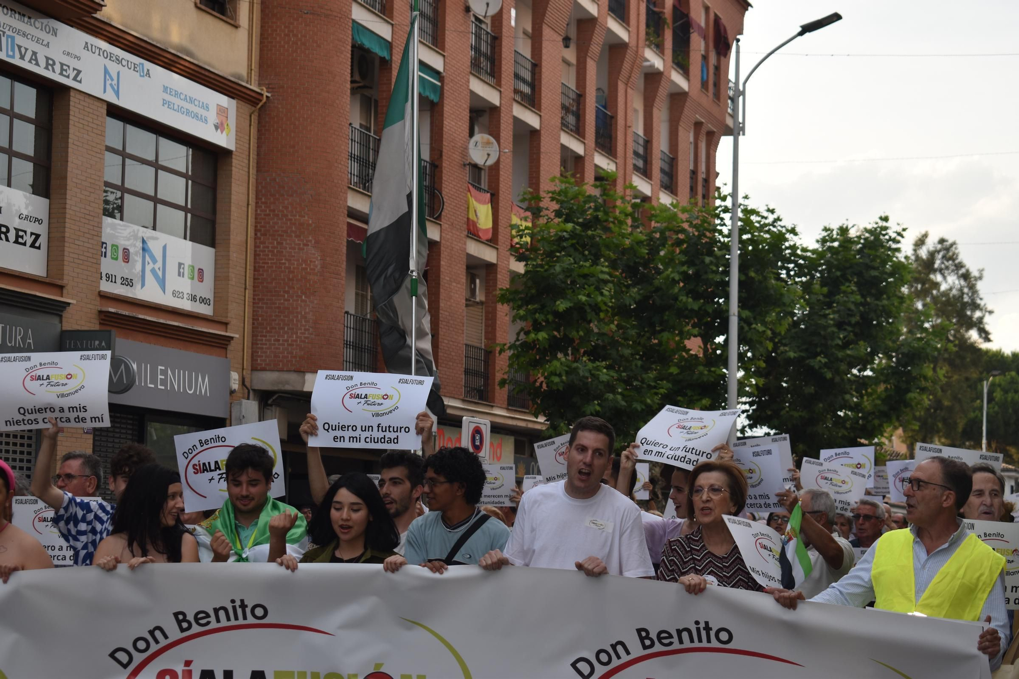 Manifestación en Don Benito por la fusión con Villanueva