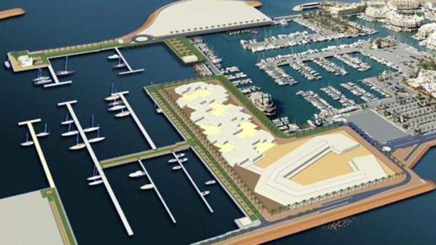 Imagen del proyecto de ampliación del puerto deportivo de Benalmádena.
