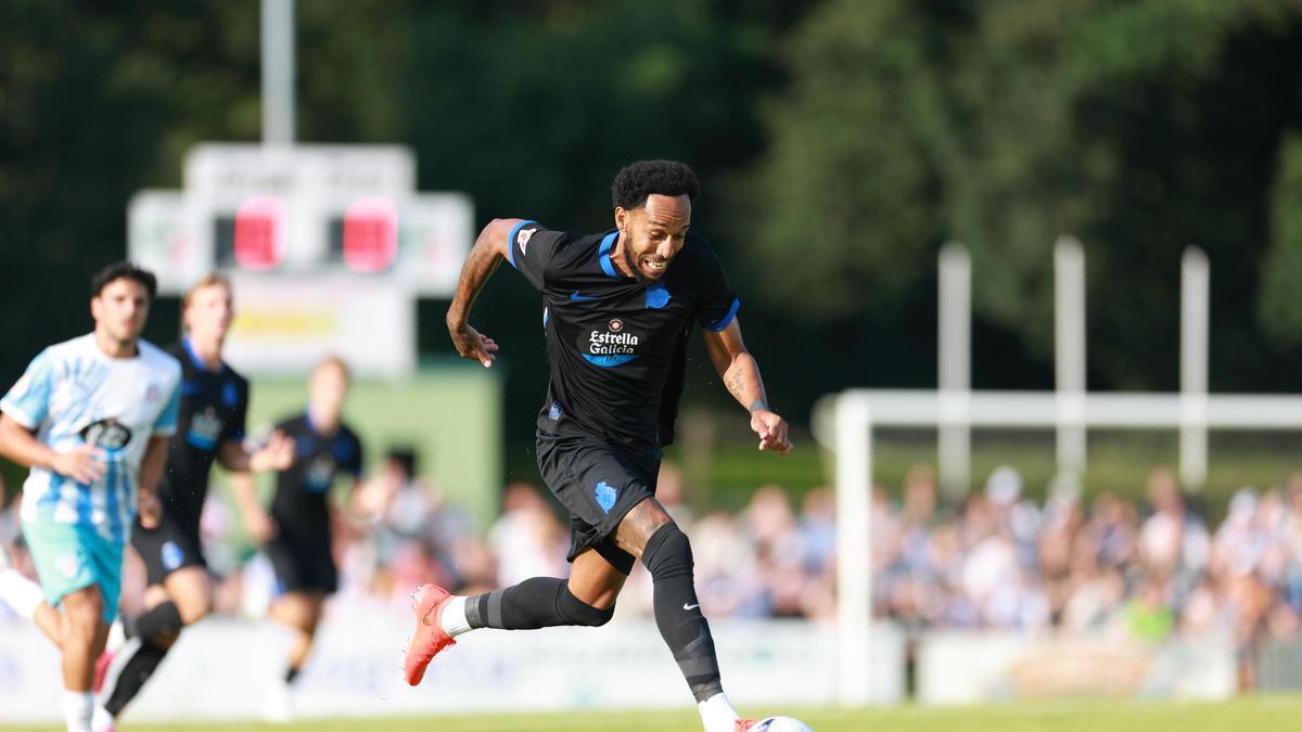 Aubameyang, en el Deportivo-Lugo