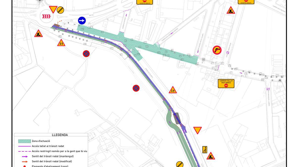 Gráfico difundido por el Ayuntamiento para informar sobre los desvíos de tráfico.