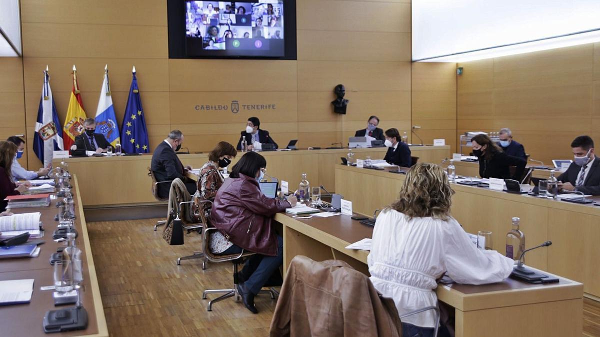 Imagen de un reciente pleno del Cabildo de Tenerife.