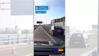 Extraña maniobra en Zaragoza: un conductor circula por el arcén en plena A-2 y las redes arden