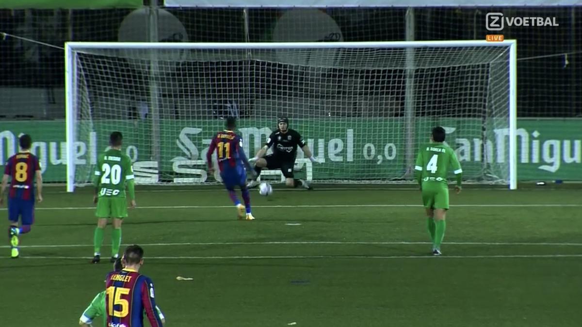 Dembélé marró el segundo penalti del partido