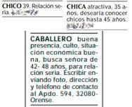 Más ejemplos de anuncios en el diario.