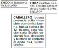 Más ejemplos de anuncios en el diario.