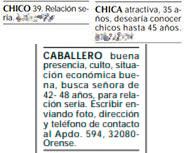 Más ejemplos de anuncios en el diario.