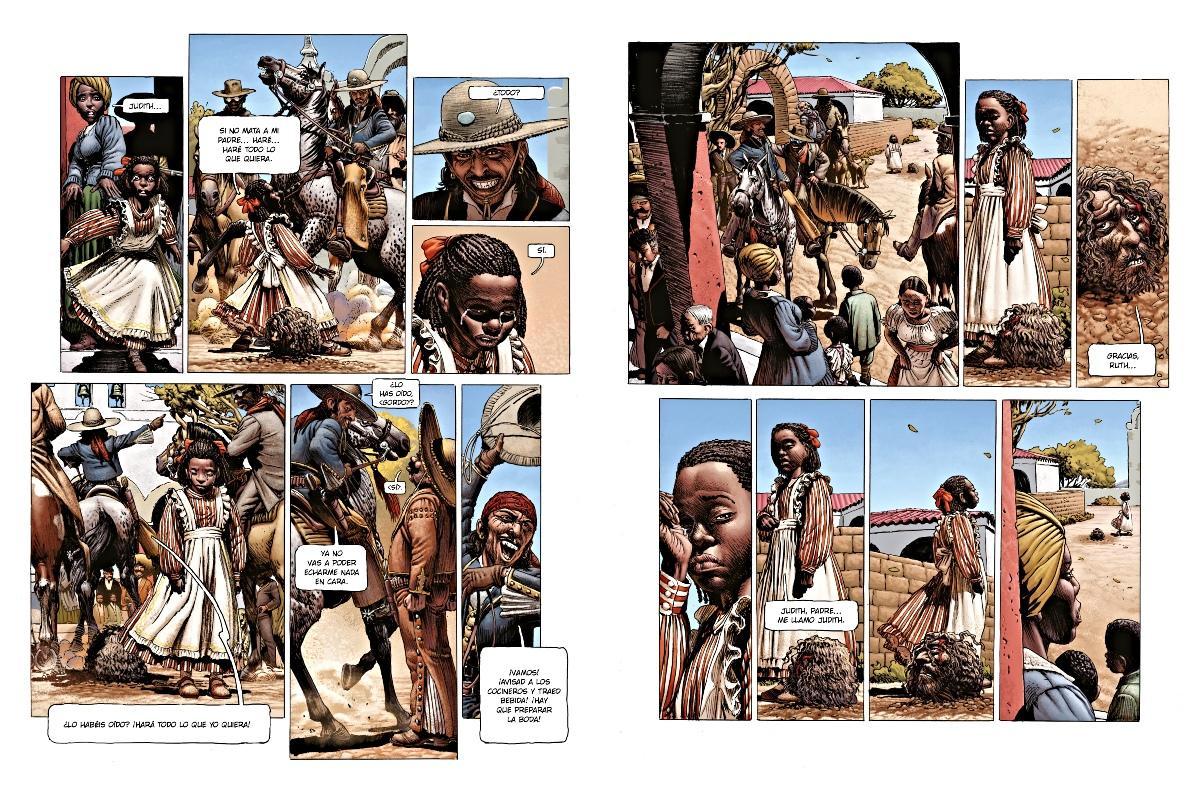 Dos páginas de "Marshal Bass. Integral vol. 2", de Darko Macan e Igor Kordey.