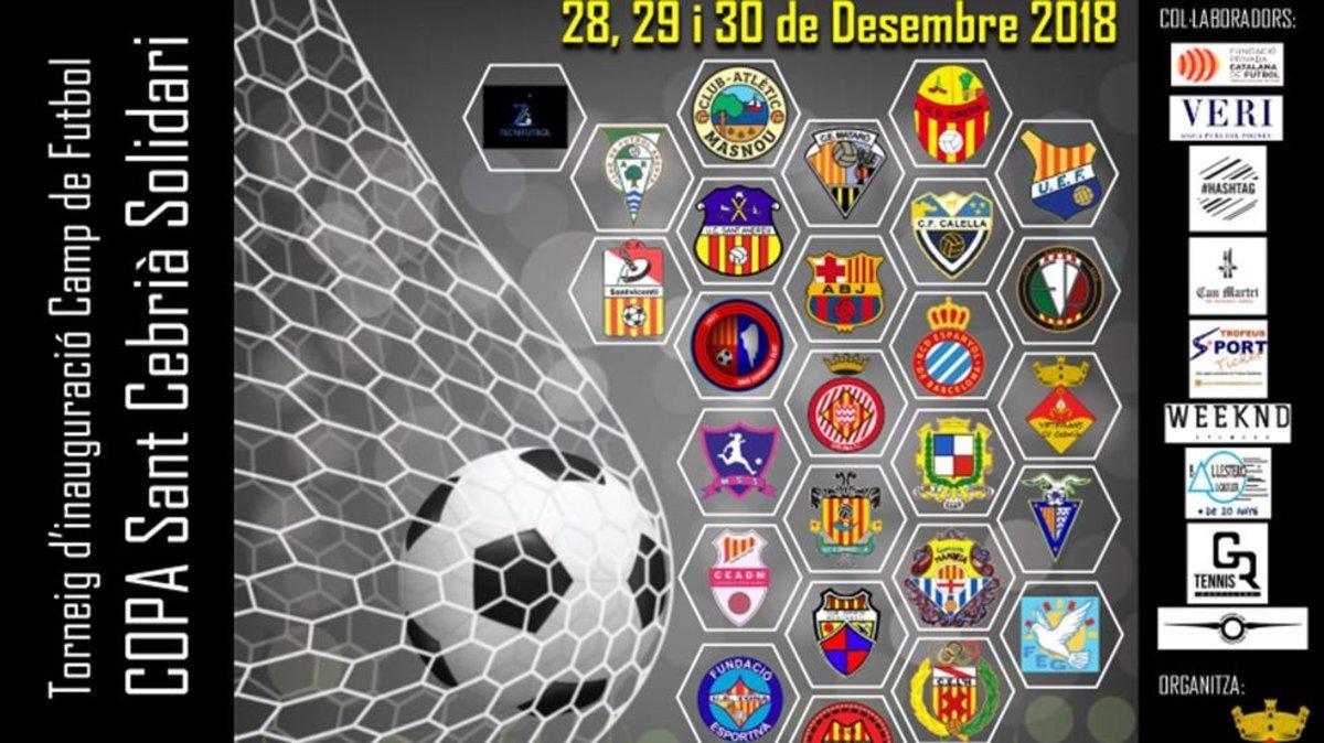 Cartel del torneo solidario de Sant Cebrià de Vallalta