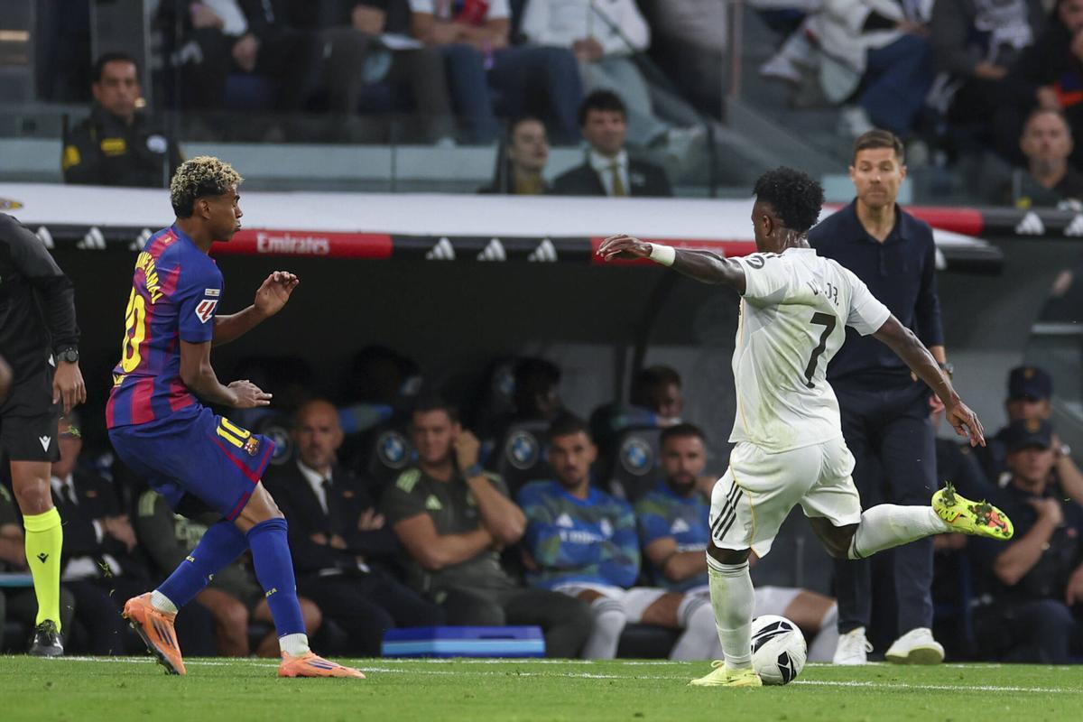 Lamine Yamal y Vinicius Jr, en el último Clásico