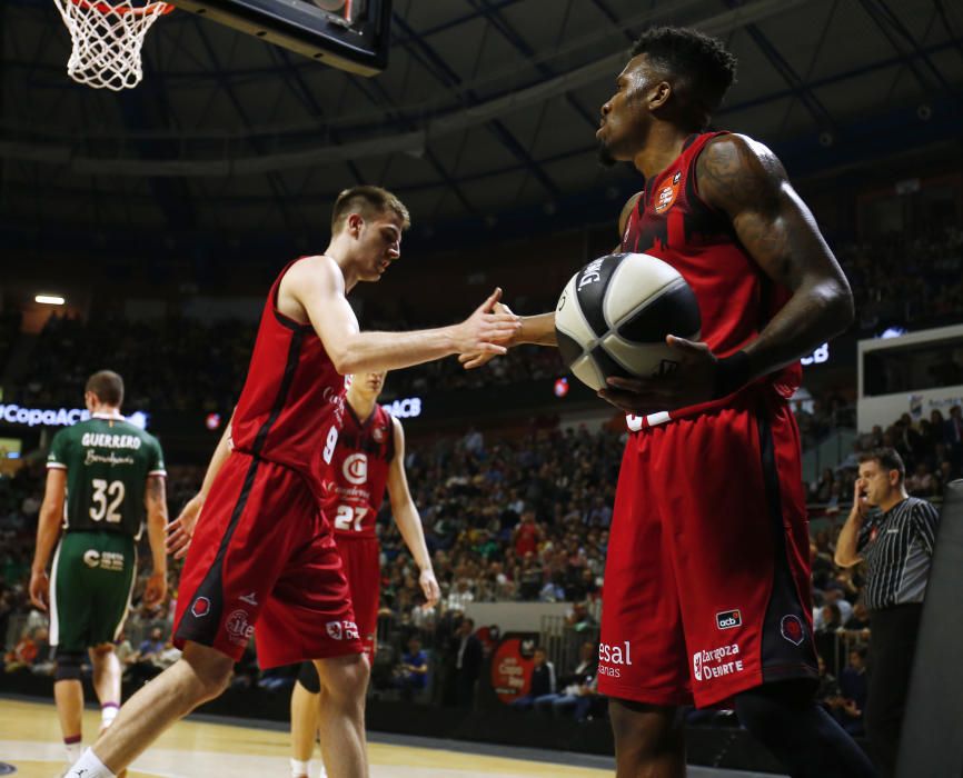 Victoria del Unicaja ante el Zaragoza en la Copa del Rey 2020.