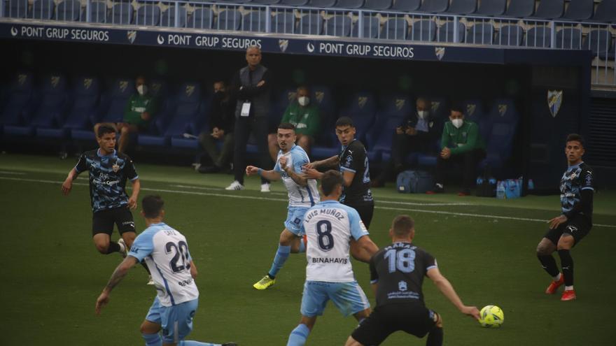 Partido de la Liga Smartbank entre el Málaga CF y el Almería