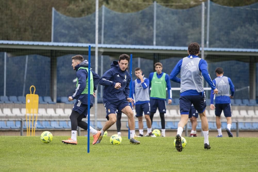 Entrenamiento del Oviedo en El Requexón