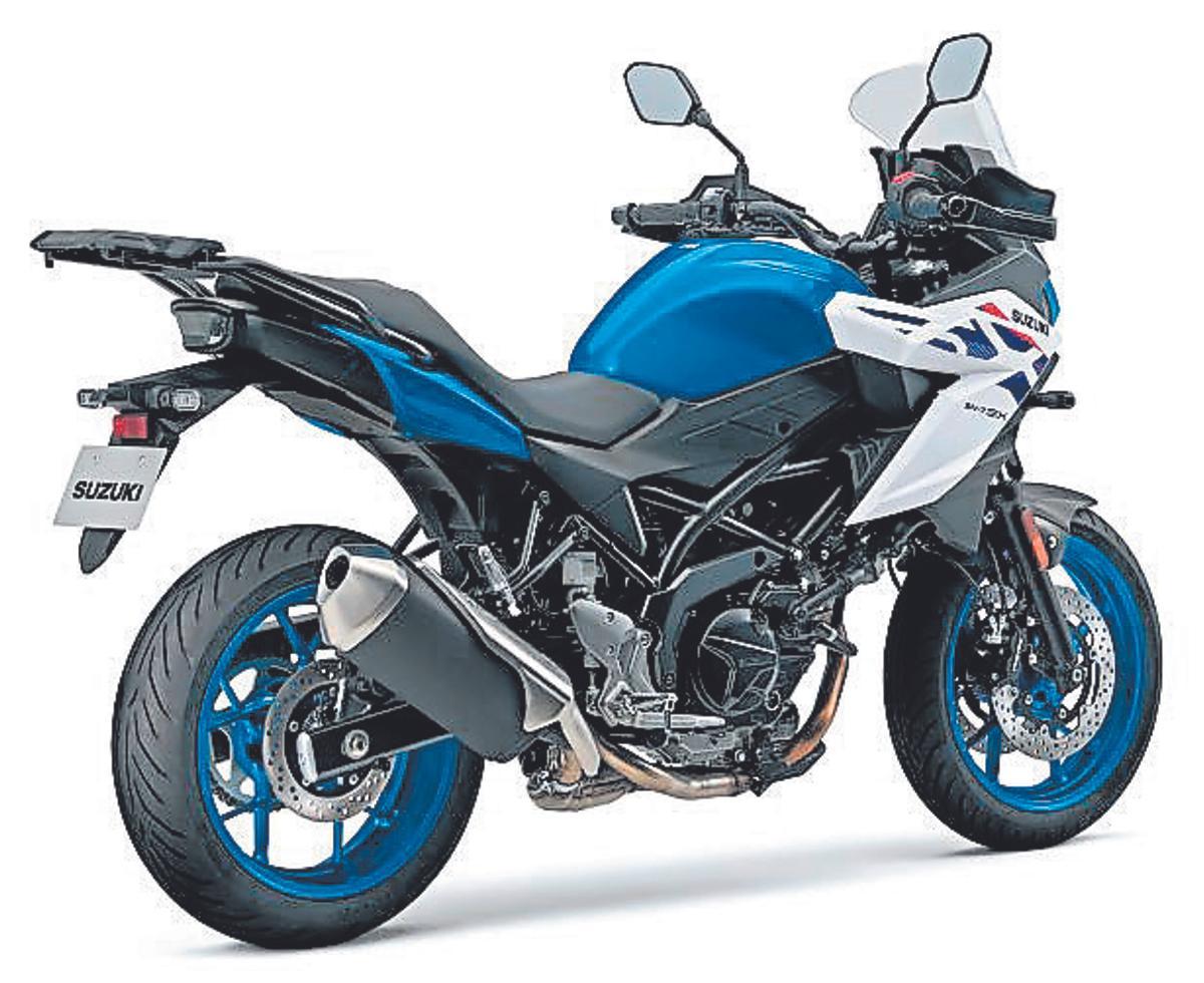 La nueva Suzuki SV-7GX en azul y blanco.