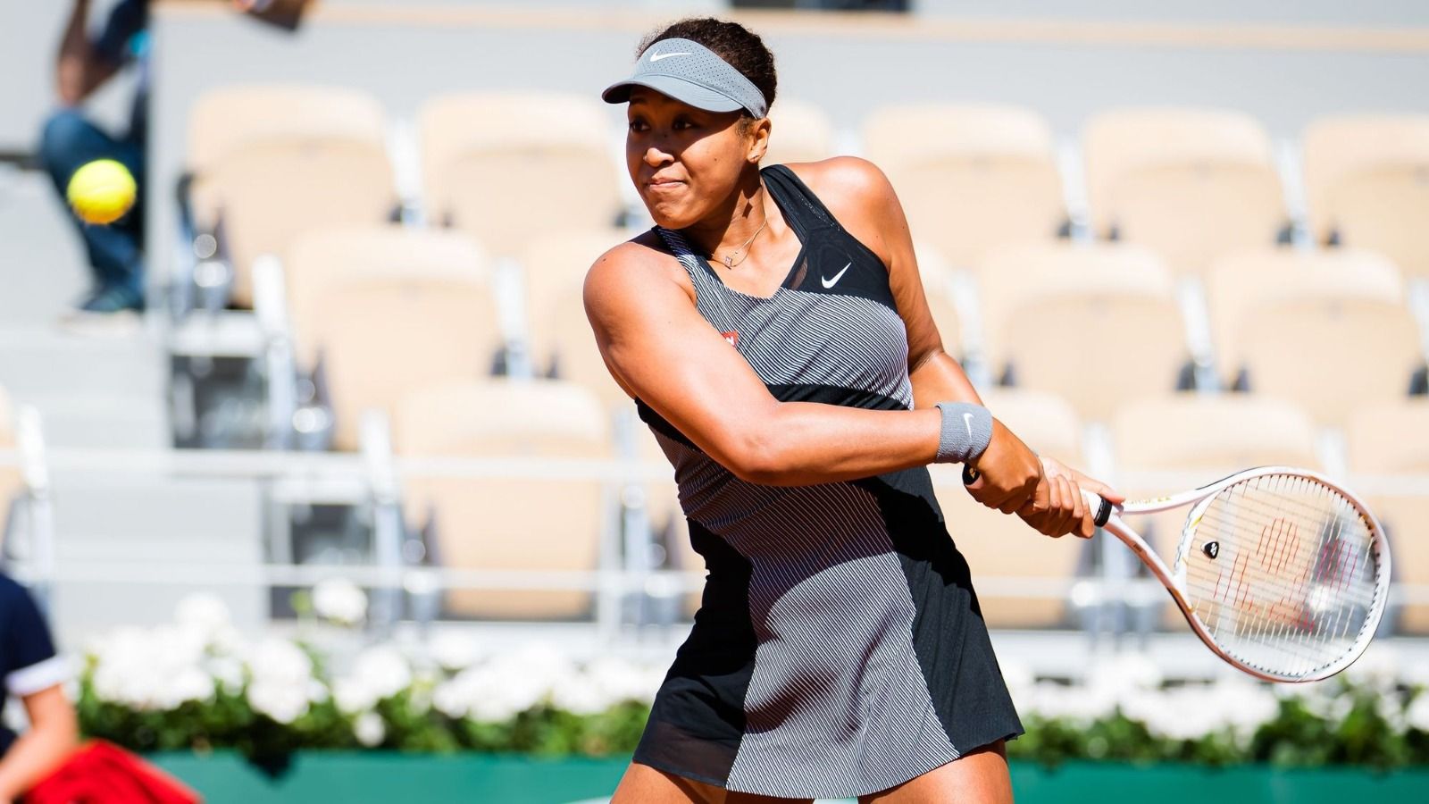 Osaka, en su primer partido en París.