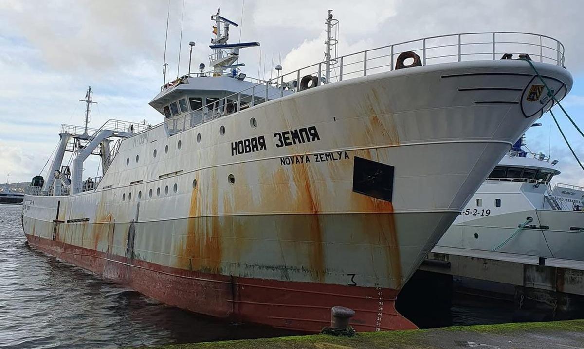 Imagen de hace dos años del «Novaya Zemlya» en el puerto de Vigo. |  Cedida |